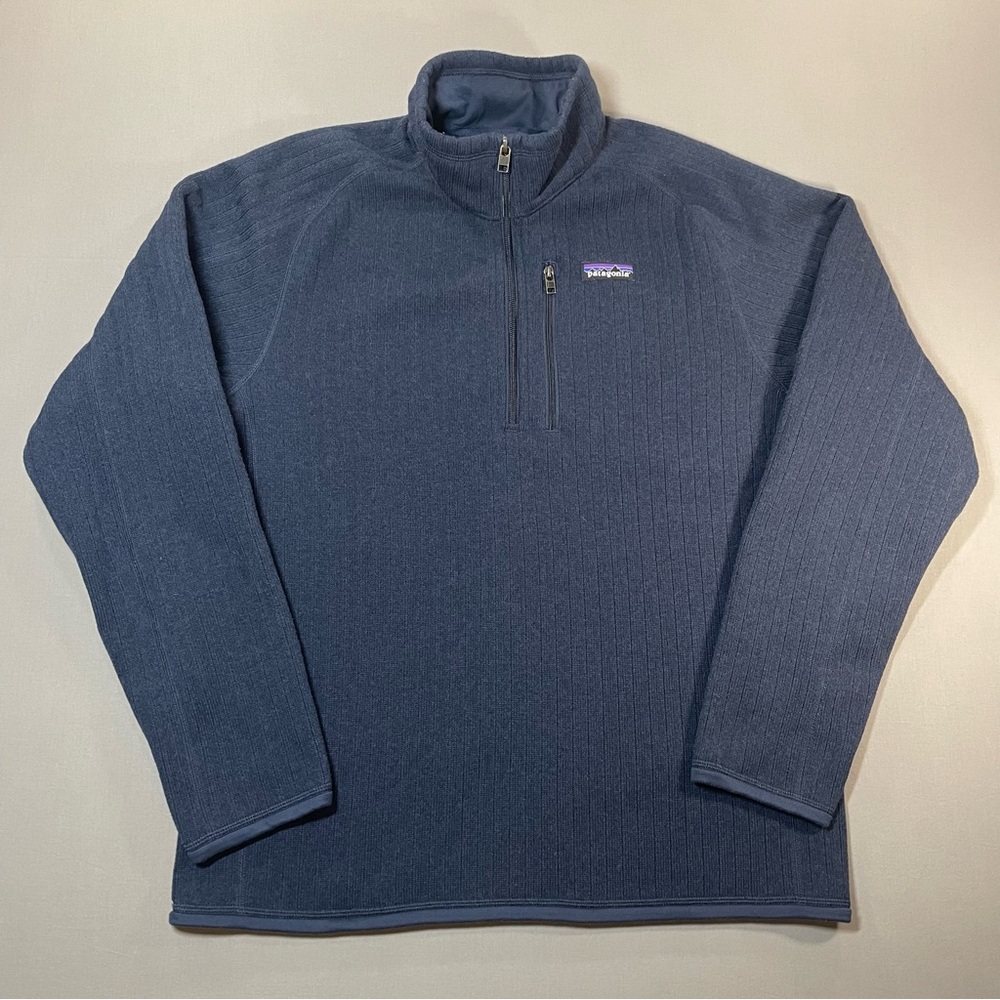 Patagonia Rib Knit 1/4 Zip Better Sweater Pullover - Navy - Mens Medium
